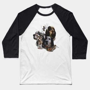 English Setter , Woodcock Hunting Season Baseball T-Shirt